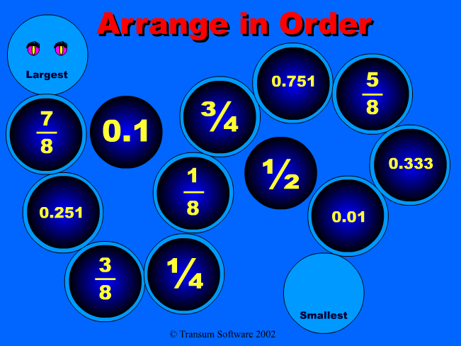 Arrange the numbers 1 to 9