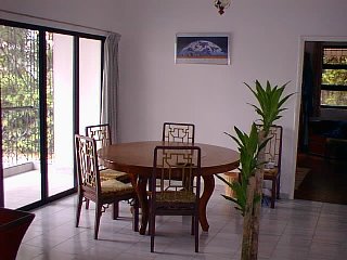 The dining area
