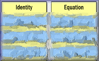 Identity, Equation or Formula?