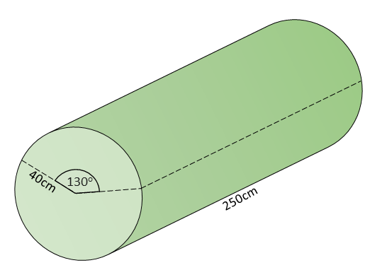 Wedge cut from log