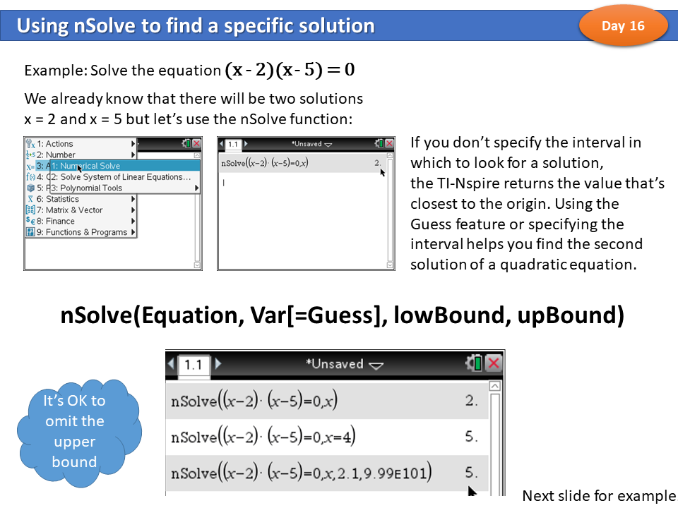 ti nspire solve for x ti nspire solve for x