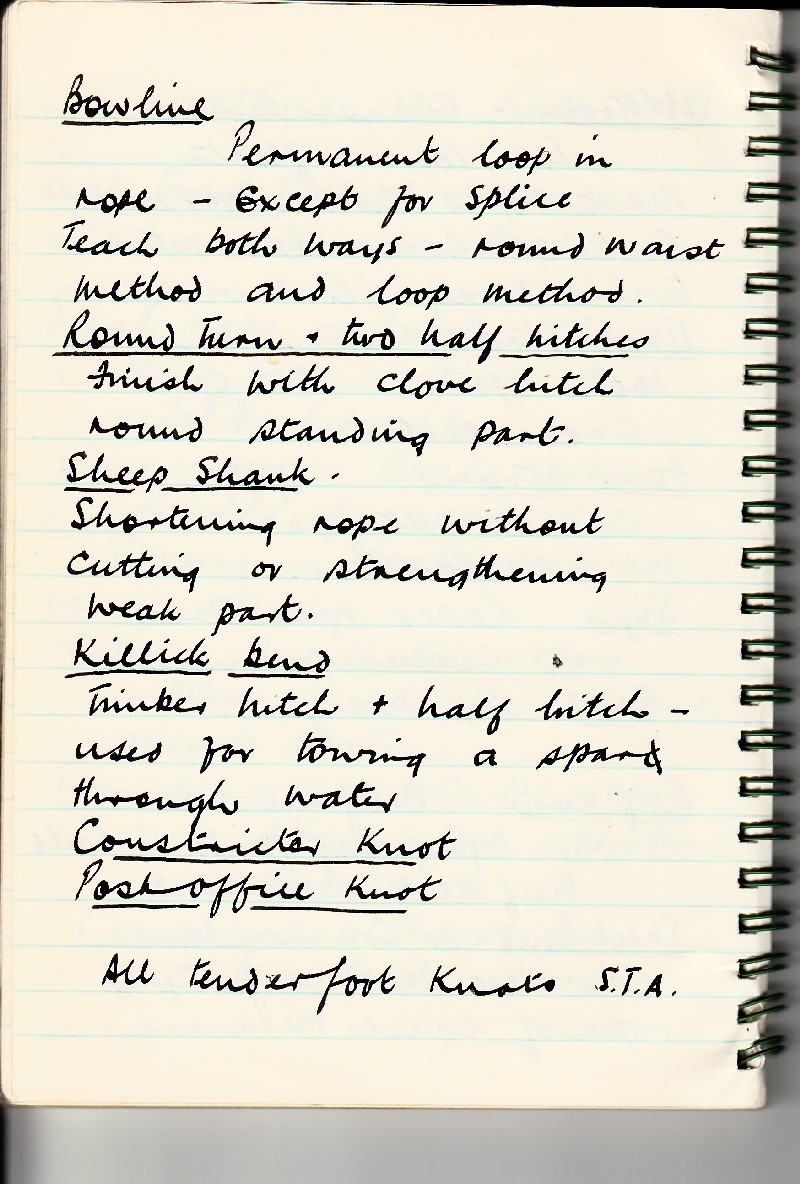 Gilwell Notebook