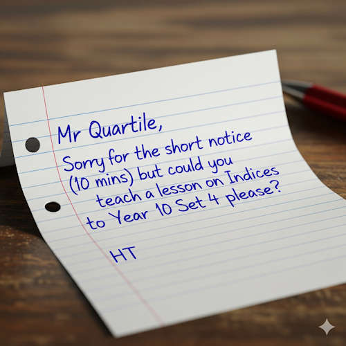 Hand written note