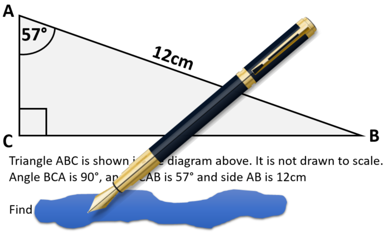 Blot of ink on diagram