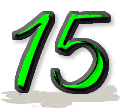 The number fifteen The number fifteen