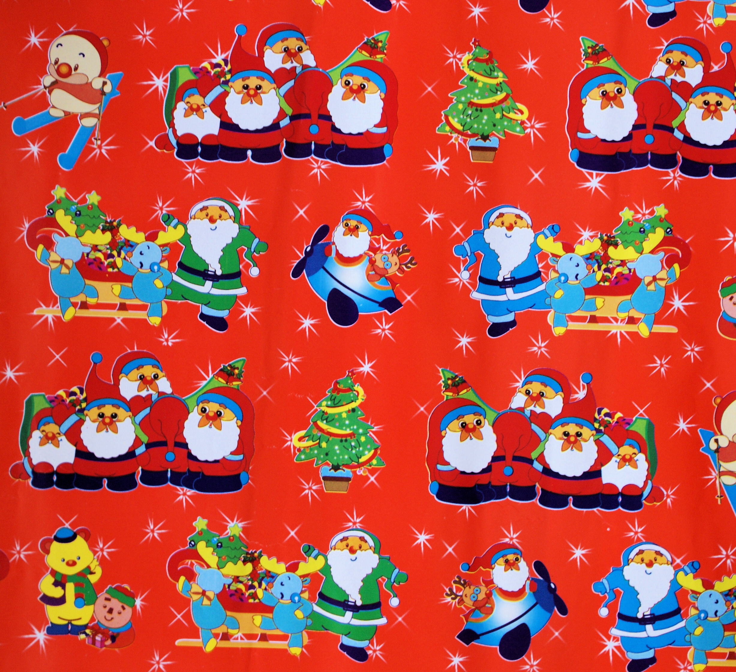 kids xmas wrapping paper