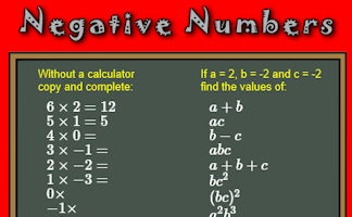 Negative Numbers