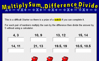 Mult Sum Diff Div