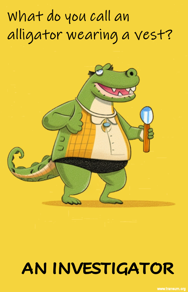 Alligator in a vest
