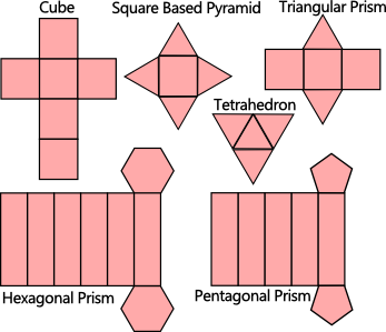 3d shapes faces edges and vertex